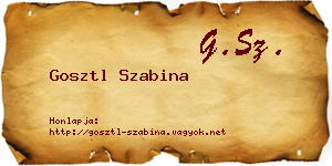 Gosztl Szabina névjegykártya